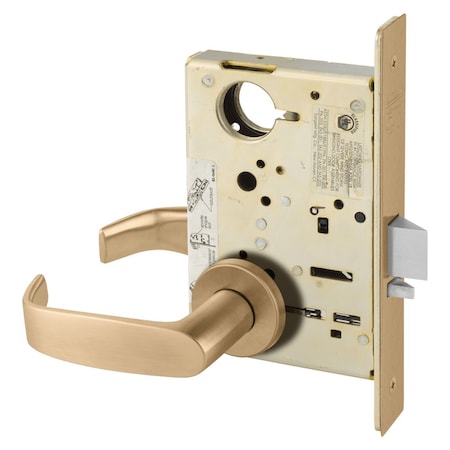 Sargent Grade 1 Asylum or Institution Mortise Lock, L - Lever, LN - Rose, Field Reversible, Less Cylinder, A LC-8217 LNL 10